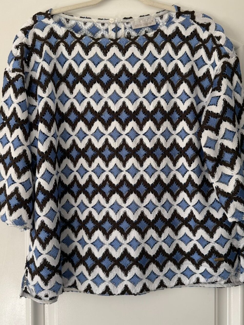{SONIA BOGNER} LACED PULLOVER TOP SIZE 6 (EU 36) - Picture 2 of 10